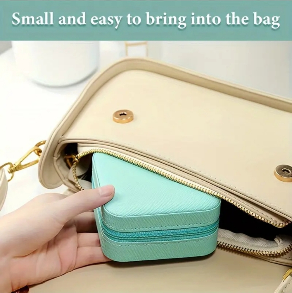 Portable Jewelry Box Tiffany Blue - Picture 3 of 11